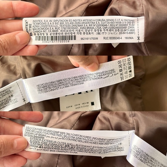 NWT ZARA Faux Leather Blazer M Chocolate Brown Blogger Favourite - Picture 14 of 16